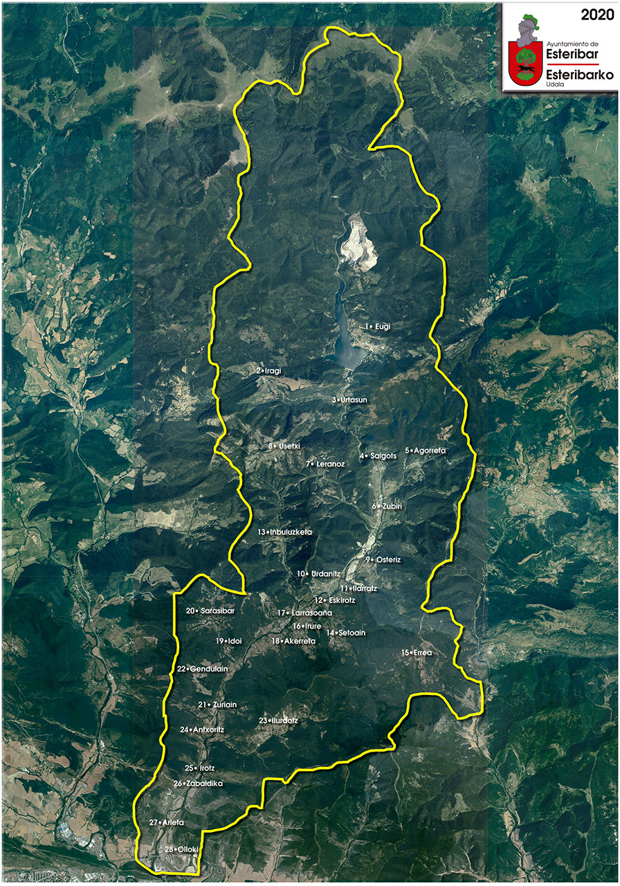 Mapa del Valle de Esteribar